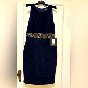 NWT Navy JS Boutique Cocktail Dress, size 12